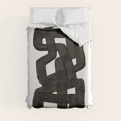 Boulder' Mid Century Modern Fun Abstract Shapes Duvet Cover