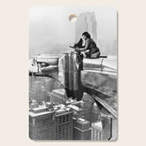 1930 Margaret Bourke-White atop of the world New York City skyline black and white photograph Cutting Board