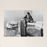 1930 Margaret Bourke-White atop of the world New York City skyline black and white photograph Welcome Mat