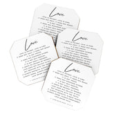 1 Corinthians 13 Love Is Patient Love Is Kind Love Never Fails Bible Verse Print Scripture Christian Coaster