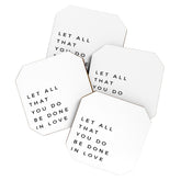 1 Corinthians 16:14 Let All That You Do Be Done In Love Bible Verse Wall Art Scripture Christian Coaster