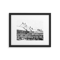 "The Starting Gate" Saratoga Springs Race Course Track Framed Art Print