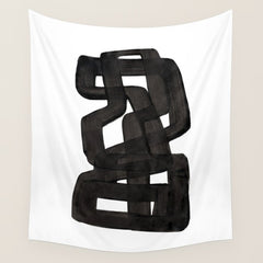 Boulder' Mid Century Modern Fun Abstract Shapes Wall Tapestry