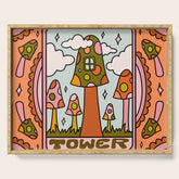 16. Tower Tarot Mushroom Serving Tray