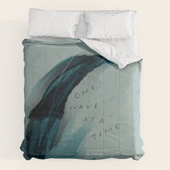 "One Wave At A Time" Comforter