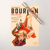 "The Babes Of Bourbon V. 13 - Rum Edition" Vintage Pin Up Girl Art Wrapping Paper