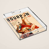 "The Babes Of Bourbon V. 13 - Rum Edition" Vintage Pin Up Girl Art Acrylic Tray