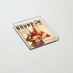 "The Babes Of Bourbon V. 13 - Rum Edition" Vintage Pin Up Girl Art Acrylic Tray