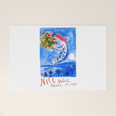 1962 FRANCE Marc Chagall Nice Soleil Fleurs Travel Poster Welcome Mat