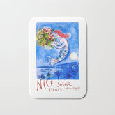 1962 FRANCE Marc Chagall Nice Soleil Fleurs Travel Poster Bath Mat