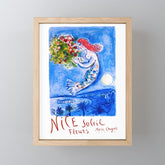 1962 FRANCE Marc Chagall Nice Soleil Fleurs Travel Poster Mini Art Print