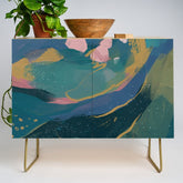 "You Are Worthy" Midnight Background Credenza