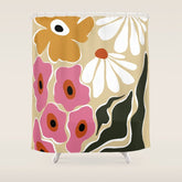 70's Retro garden Shower Curtain