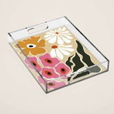 70's Retro garden Acrylic Tray