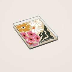 70's Retro garden Acrylic Tray
