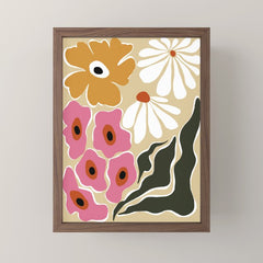 70's Retro garden Mini Art Print