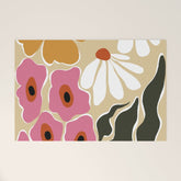 70's Retro garden Welcome Mat
