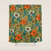 70s Plate Shower Curtain