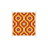 70s Groovy Daisy Ovals Pattern Art Print