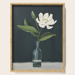 A flower in a vase Serving Tray