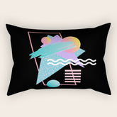 80s Retrowave Design - Memphis Pattern 135 Rectangular Pillow
