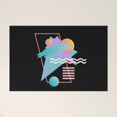 80s Retrowave Design - Memphis Pattern 135 Welcome Mat