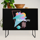 80s Retrowave Design - Memphis Pattern 135 Credenza