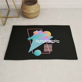 80s Retrowave Design - Memphis Pattern 135 Rug