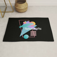 80s Retrowave Design - Memphis Pattern 135 Rug
