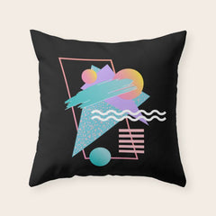 80s Retrowave Design - Memphis Pattern 135 Throw Pillow