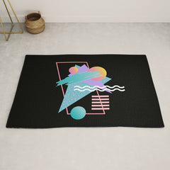 80s Retrowave Design - Memphis Pattern 135 Rug