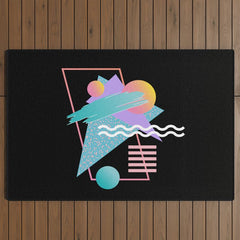 80s Retrowave Design - Memphis Pattern 135 Outdoor Rug