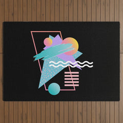 80s Retrowave Design - Memphis Pattern 135 Outdoor Rug