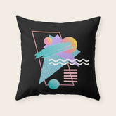 80s Retrowave Design - Memphis Pattern 135 Throw Pillow