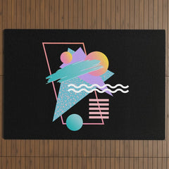 80s Retrowave Design - Memphis Pattern 135 Outdoor Rug