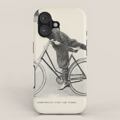 "Dismounting Over the Wheel" from "Bicycling for Ladies" by Maria E. Ward, 1896 iPhone Case