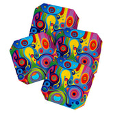 1960s Funky Psychedelic Abstract Coaster