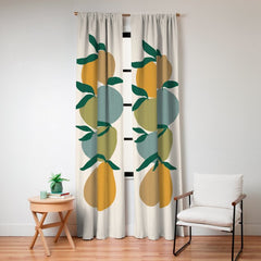 2025 EARTHY FRUIT MARKET CALENDAR Window Curtain