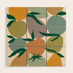 2025 EARTHY FRUIT MARKET CALENDAR Wood Wall Art