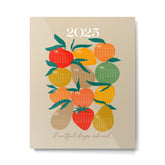 2025 RETRO FRUIT MARKET CALENDAR Metal Print