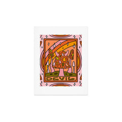 15. Devil Tarot Mushroom Art Print