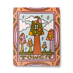 16. Tower Tarot Mushroom Metal Print