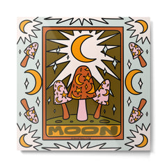 18. Moon Tarot Mushroom Metal Print