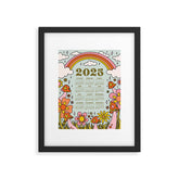 2025 Calendar Framed Art Print