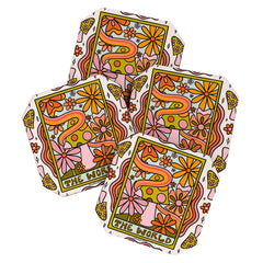 21. World Tarot Mushroom Coaster
