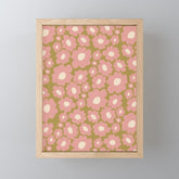 70������s Retro Floral Mini Art Print