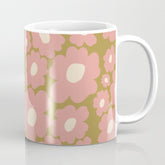70������s Retro Floral Coffee Mug