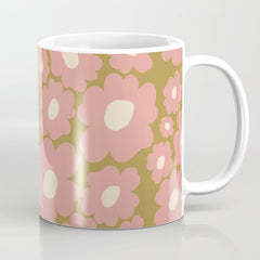 70������s Retro Floral Coffee Mug