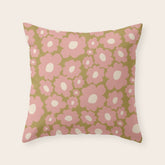 70������s Retro Floral Throw Pillow