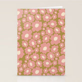 70������s Retro Floral Stationery Card